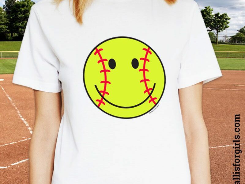 softball smiley face shirt
