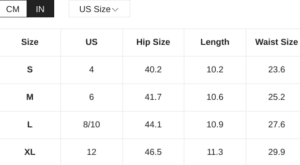 size c