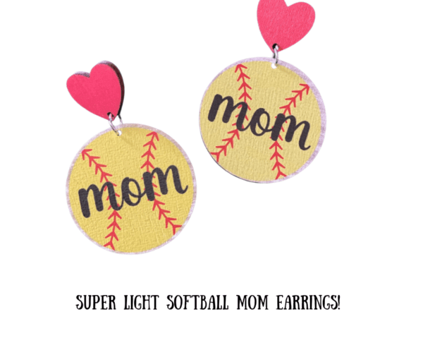 softball mom earrings